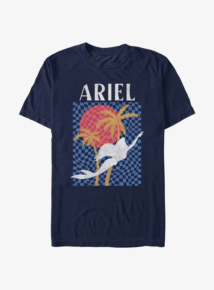 Disney The Little Mermaid Ariel Surf Style Silhouette T-Shirt