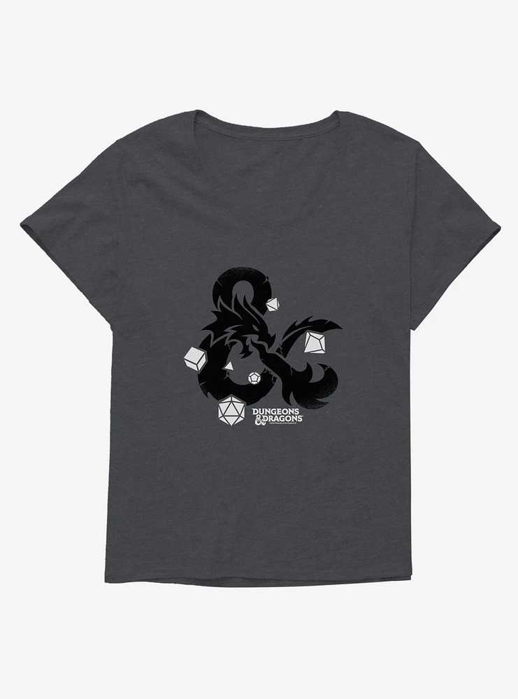 Dungeons & Dragons Dice Set Ampersand Girls T-Shirt Plus