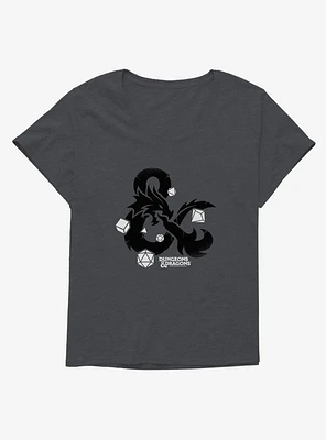 Dungeons & Dragons Dice Set Ampersand Girls T-Shirt Plus