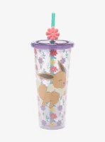 Pokemon Eevee Floral Acrylic Travel Cup