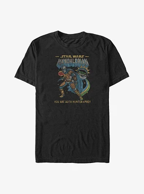 Star Wars The Mandalorian Mando and Grogu Hunter & Prey Big Tall T-Shirt