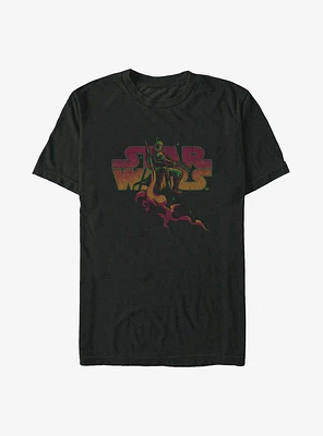 Star Wars Boba Fett Blast Off Logo Big & Tall T-Shirt