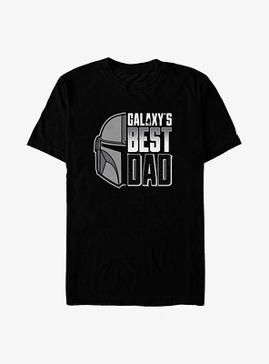 Star Wars The Mandalorian Best Dad Helmet Split Big & Tall T-Shirt