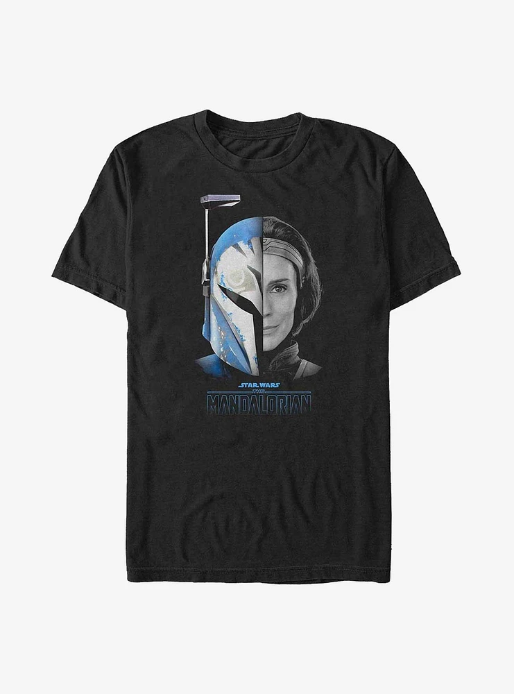 Star Wars The Mandalorian Bo-Katan Helmet Split Big & Tall T-Shirt