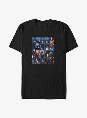 Star Wars The Mandalorian Cast of Many Big & Tall T-Shirt