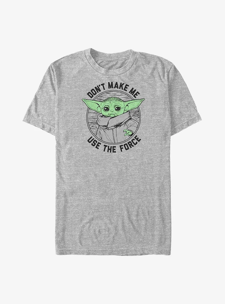 Star Wars The Mandalorian Grogu Don't Make Me Use Force Big & Tall T-Shirt