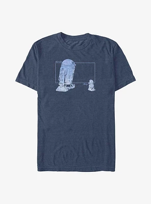 Star Wars The Mandalorian Grogu & R2-D2 Meet and Greet Big Tall T-Shirt