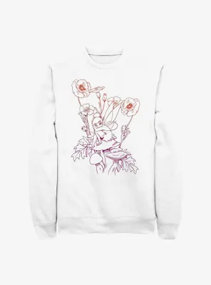 Disney Tinker Bell Floral Mushroom Forest Sweatshirt