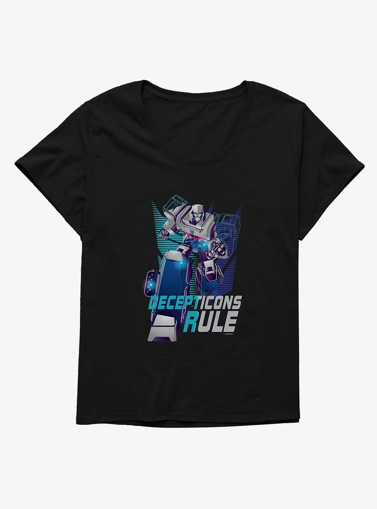 Transformers Decepticons Rule Grid Girls T-Shirt Plus