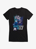 Transformers Decepticons Rule Grid Girls T-Shirt