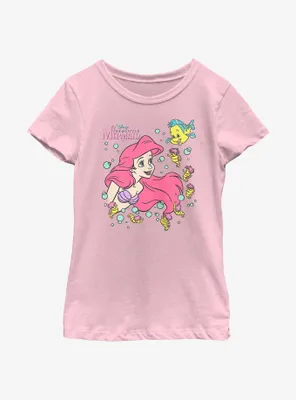 Disney The Little Mermaid Ariel And Friends Youth Girls T-Shirt