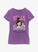 Disney Mulan Floral Portrait Youth Girls T-Shirt