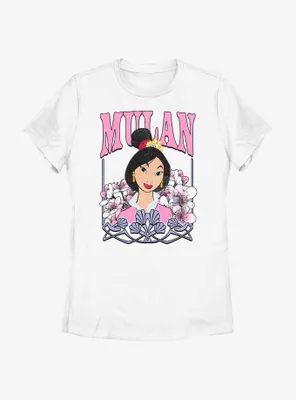 Disney Mulan Floral Portrait Womens T-Shirt