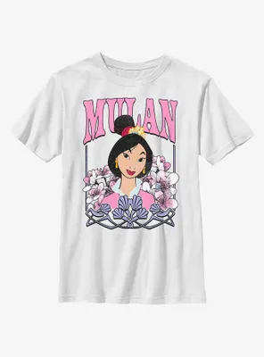 Disney Mulan Floral Portrait Youth T-Shirt