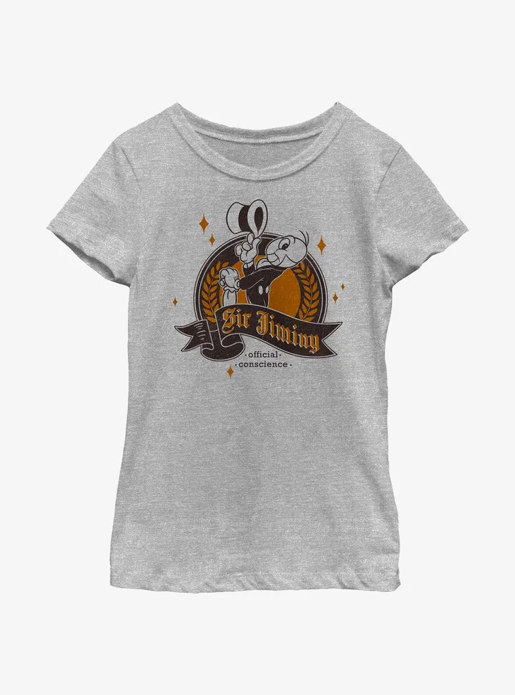 Disney Pinocchio Sir Jiminy Cricket Conscience Youth Girls T-Shirt