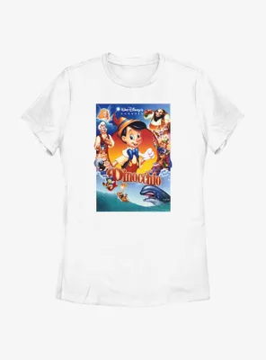 Disney Pinocchio Classic Movie Poster Womens T-Shirt