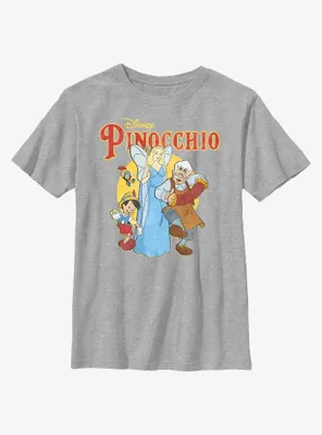 Disney Pinocchio Vintage Character Portrait Youth T-Shirt