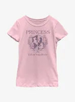 Disney Princesses Follow Your Heart Crest Youth Girls T-Shirt