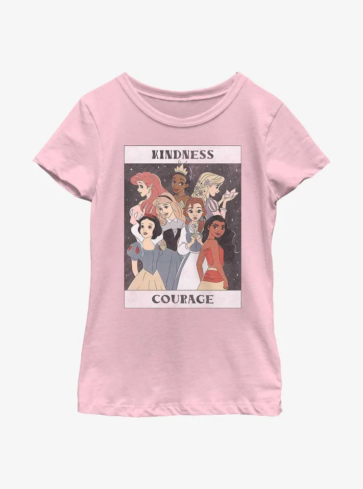 Disney Princesses Kindness and Courage Youth Girls T-Shirt