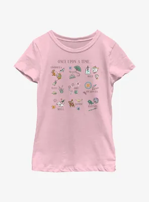 Disney Princesses Once Upon A Time Icons Youth Girls T-Shirt