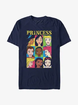 Disney Princesses Face Character Grid T-Shirt