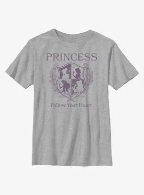 Disney Princesses Follow Your Heart Crest Youth T-Shirt