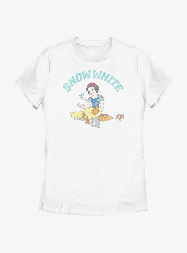 Disney Snow White And The Seven Dwarfs Woodland Animals Womens T-Shirt