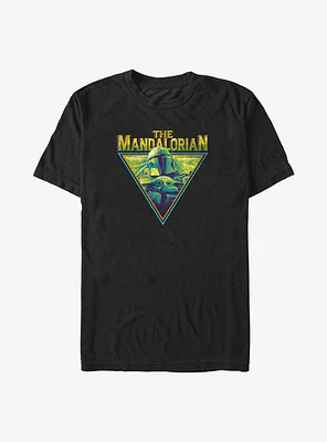 Star Wars The Mandalorian Grunge Badge Big & Tall T-Shirt