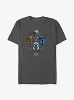 Star Wars The Mandalorian Helmets Held High Big & Tall T-Shirt