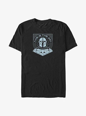 Star Wars The Mandalorian Mando Grogu Lineart Big & Tall T-Shirt