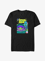 Star Wars The Mandalorian Child Psychedelic Poster Big & Tall T-Shirt