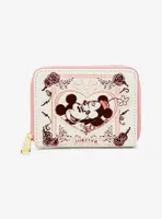 Loungefly Disney Mickey & Minnie Mouse Forever Floral Small Zip Wallet - BoxLunch Exclusive