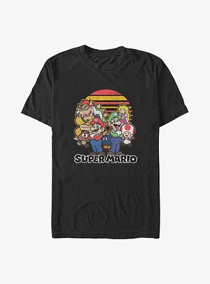 Mario Sunset Group Big & Tall T-Shirt