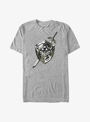 The Legend of Zelda Hyrule Crest Shield and Sword Big & Tall T-Shirt