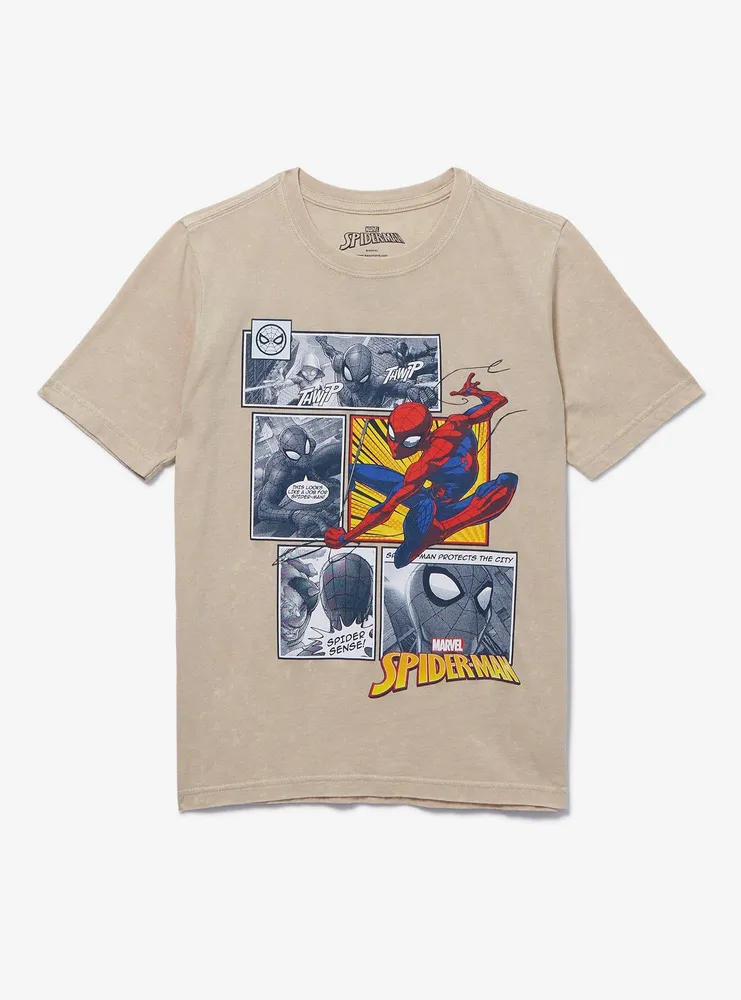 Marvel Spider-Man Comic Book Panel Youth T-Shirt -BoxLunch Exclusive