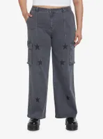 Social Collision Grey Star Cargo Pants Plus