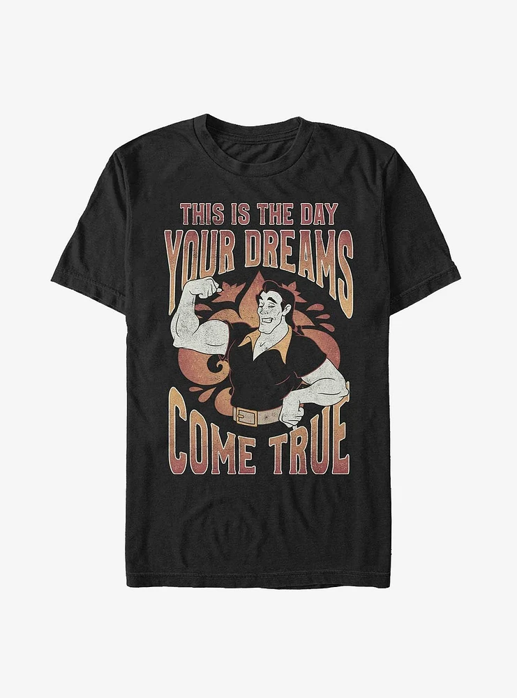Disney Beauty and The Beast Gaston This Is Day Your Dreams Come True Extra Soft T-Shirt
