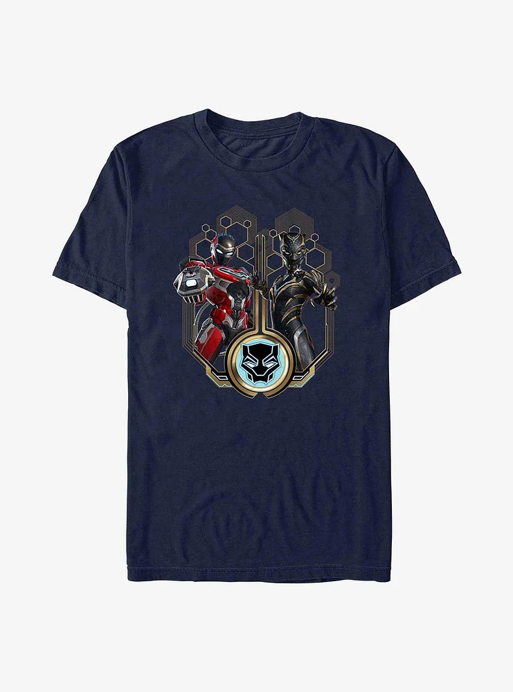 Marvel Black Panther: Wakanda Forever Ironheart and Panther Side By Extra Soft T-Shirt