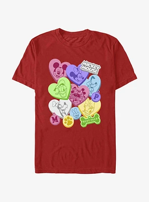 Disney Mickey Mouse Candy Hearts Extra Soft T-Shirt