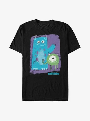 Disney Pixar Monsters Inc. Sulley and Mike Chalk Drawing Extra Soft T-Shirt