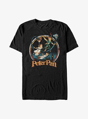 Disney Tinker Bell Peter and Wendy Flying Through London Extra Soft T-Shirt