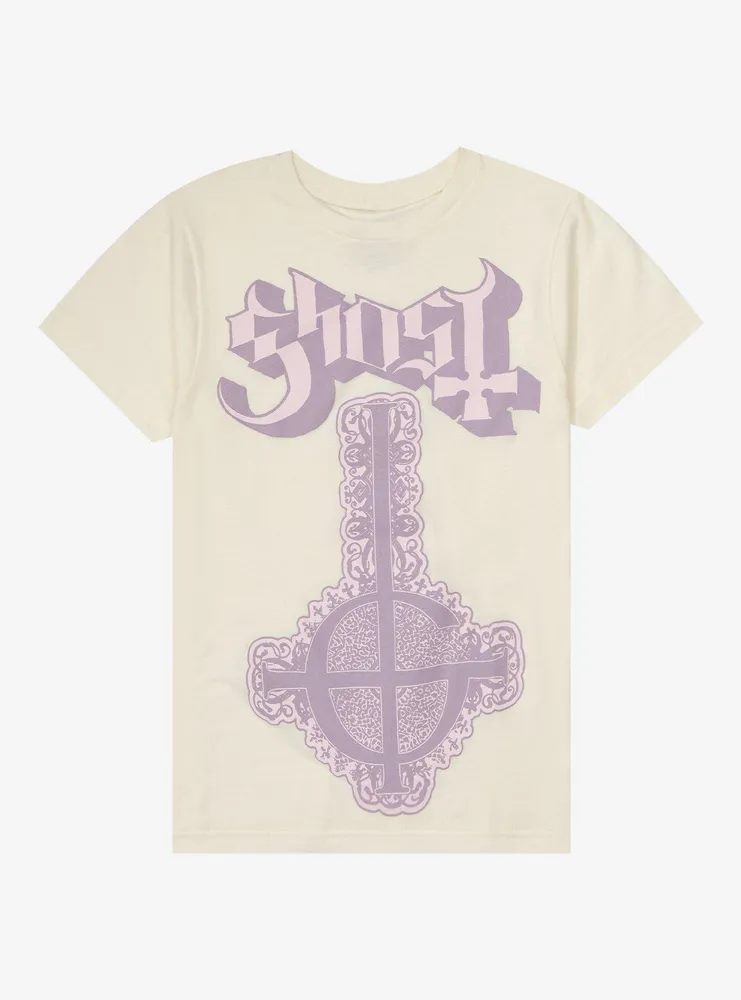 Ghost Pastel Grucifix Boyfriend Fit Girls T-Shirt