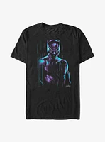 Marvel Black Panther Neon Rain Portrait Big & Tall T-Shirt