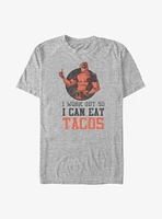 Marvel Deadpool I Work Out So Can Eat Tacos Big & Tall T-Shirt