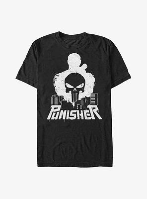 Marvel Punisher City Runner Poster Big & Tall T-Shirt