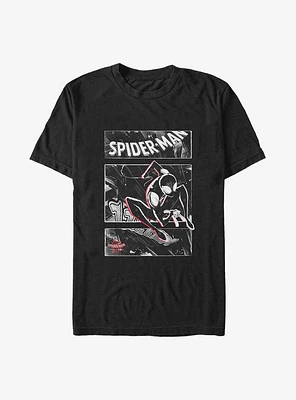 Marvel Spider-Man Miles Morales Swinging Panels Big & Tall T-Shirt