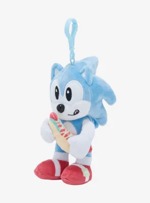 Sonic the Hedgehog Sonic with Chili Dog Plush Keychain - BoxLunch Exclusive