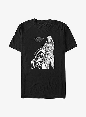 Marvel Moon Knight and Mr. Line Art Duo Big & Tall T-Shirt