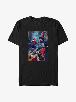 Marvel Spider-Man Spidey Attack Poster Big & Tall T-Shirt