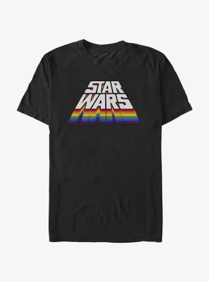 Star Wars Logo Rainbow Stack T-Shirt